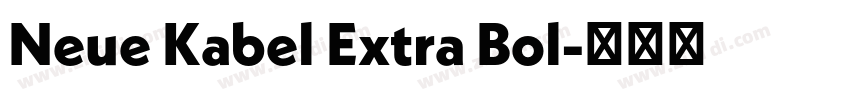 Neue Kabel Extra Bol字体转换